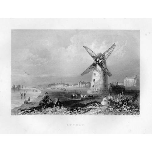 Lytham blick auf windmühle - lytham,