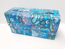 Decor / Muster Kassettenkoffer für 12 MC's / Kassetten 70er Vintage Retro