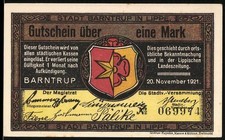 Notgeld barntrup 1921 mark - 1,