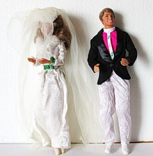 Brautpaar Barbie Puppen ---Mattel  Puppen 29 cm  Vintage 1966 + 1968