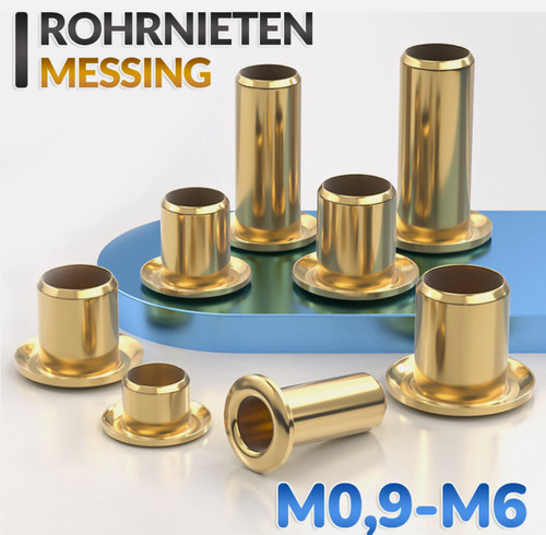 Messing hohlnieten m1 - messing, m1.3