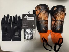 Schienbeinschoner Fußball für Kinder, Soft Handschuhe Und Sprunggelenk Klettband
