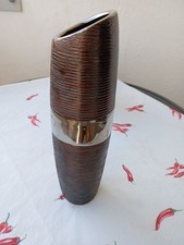 Braune Vase mit einem 3,5 cm