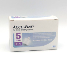 ACCU CHEK Accu-Fine sterile Pen-Nadeln 0,25mm (31G) x 5mm - 100 Stück MHD 11/25
