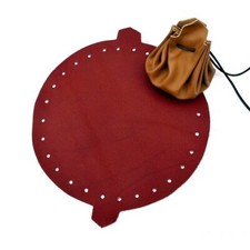 Lederbeutel Rohling UNGEFÄDELT - groß, Mittelalter LARP Beutel Säckchen Leder