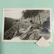 Original Foto Reichsautobahn Autobahn Stuttgart Baustelle Kran Lok