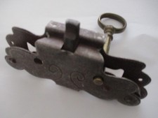 Stabiles Metall Truhenschloss Kistenschloss 14,5 x 6 cm Rarität Nachlass Opa