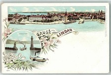 13916227 - 8990 Lindau Hafeneinfahrt Leuchtturm Bayerischer Loewe