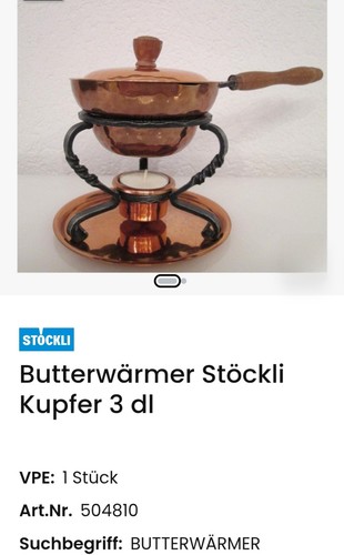 Stöckli kupfer butterwärmer - kupfer,