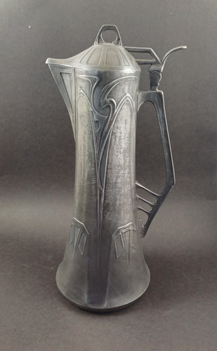 Jugendstil kanne zinn 1900 - jugendstil, um