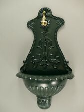 Wandbrunnen Ausgußbecken ALUGUSS Gartenbrunnen grün Höhe 65cm