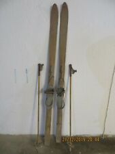 Ski Antik Schlembach Ski mit Kandahar Bindung ,Stöcke 