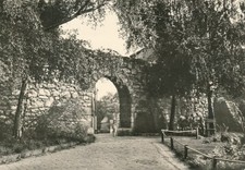 alte sw AK Kindelbruck - Blick durchs Pförtchen gelaufen Ansichtskarte C962c