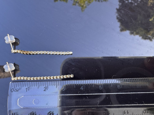 18k gelbgold hänge ohrstecker - gelbgold, hänge-ohrstecker