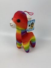 Floh S Toys Lama 24cm Regenbogen Farbe Mit Etikett Stofftier Kuscheltier Kuschel