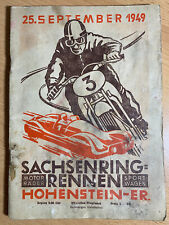 Rennprogramm Sachsenring 1949 Programmheft Sachsenringrennen DDR Programm