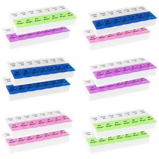 2x Tablettenbox 7 Tage Pillendose Pillenbox Medikamentenbox Medikamentendosierer