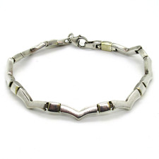 Designer Armband aus 925 Sterling Silber 60er 70er Design RETRO Silver Bracelet