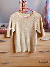 100% Kaschmir Premium Pullover S 36 38 H&M Sand gelb weich Strick Shirt?