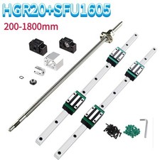 HGR20 Linearführung linear Rail 200-1800mm+SFU1605 Kugelumlaufspindel Set