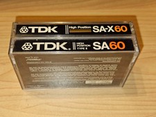 2 x TDK SA und SA-X 60 *unbeschriftet* alte Version MC Tape