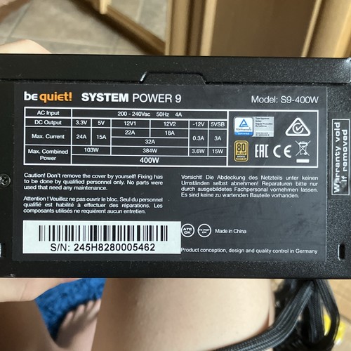 Quiet system power - be, 9