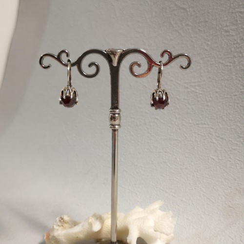 Granat ohrringe bouton - ohrringe,