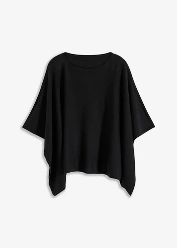 Kurzer wollponcho schwarz - wollponcho,