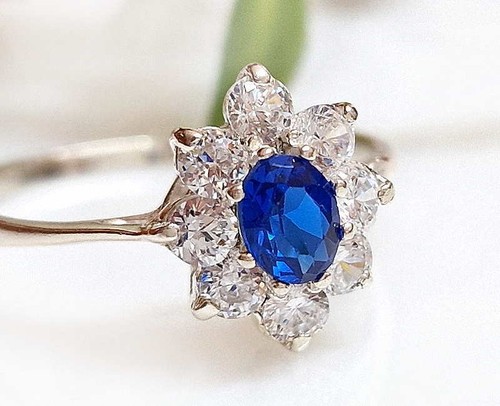 Ring silber 925 blau - ring,