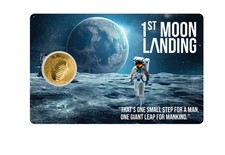 Goldmünze Motiv Mondlandung