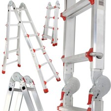 Alu Vielzweckleiter M85605 Mehrzweckleiter Allzweckleiter Stehleiter 4X4 396cm