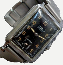 Art Deco 40er Junghans Tank Herrenuhr, Handaufzug, verchromt, leider defekt!!!