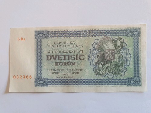 Czechoslovakia 2000 korun 1945 - czechoslovakia,