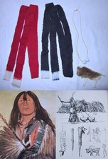 Plains-Indianer White Selvedge Tradecloth Krieger-Schmuck Society Lakota Trapper