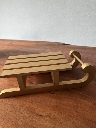 Weihnachtsdeko schlitten gold - weihnachtsdeko,