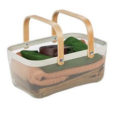 Drahtkorb mit henkel Aufbewahrungskorb Utensilienkorb Metallkorb eckig 5 kg