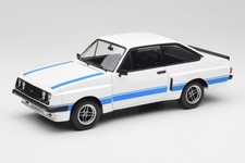 MCG18350 Ford Escort MK2 RS 2000 X-Pack Diamond White & Blue Stripe MCG 1/18