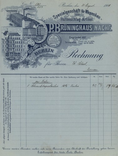 Rechnung brüninghaus - rechnung,