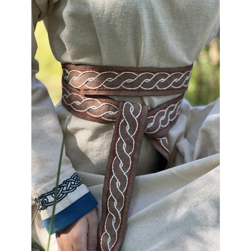 Wikinger gürtel braun aus - wikinger,