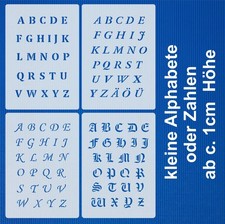 Extra kleine Schrift und Zahlen-Schablonen ● für Scrapbooking und Grusskarten