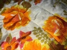 Dederon DDR Decke mit Volant Tagesdecke wunderbar erhalten schöne Farben Camping