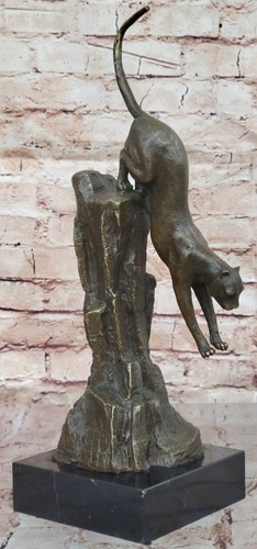 Jungle panther bronzeskulptur - jungle,