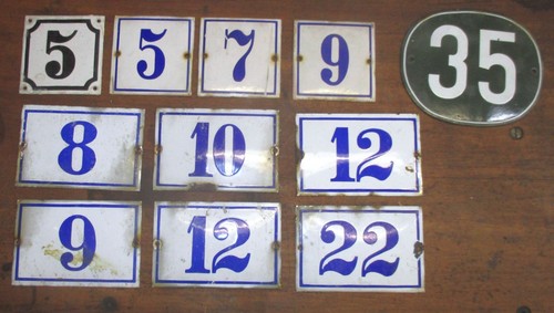 Alte hausnummer schild emaille - hausnummer,