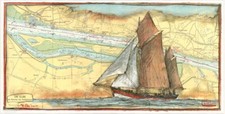 Kunstdruck - "Die Elbe runter" (Segelboot) - von OLE WEST - (181)