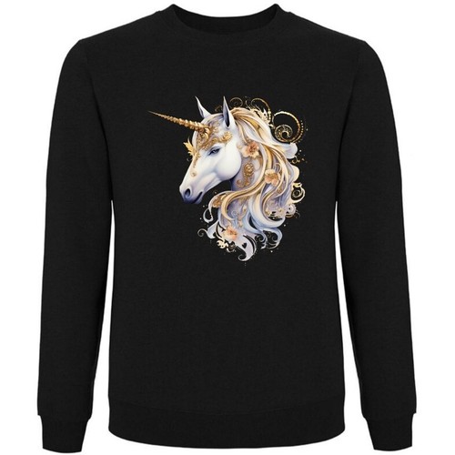 Sweatshirt schwarz einhorn - sweatshirt,