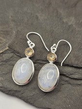Regenbogen Mondstein Ohrringe