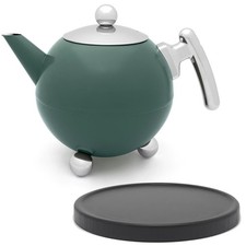 Teekanne 1.2 L grün Edelstahl