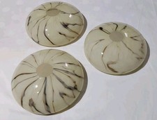 3 alte Lampenschirme Glas rund