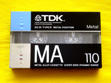 1x TDK MA 110 Metal Cassette Tape 1988-1989 + OVP + SEALED + Made in Japan +