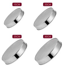 15cm ~30cm Edelstahl Tragbar Rund Ultra Dünn Mehl Sieb Filter Sieb